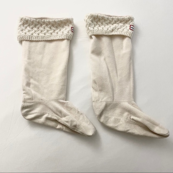 Hunter Accessories - HUNTERS Cream Cable Cuff Boot Sock
